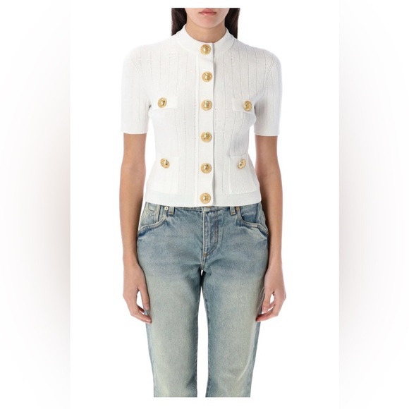 Balmain 4-Pocket Knitted Cardigan sz 36 NWT